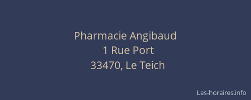Pharmacie Angibaud