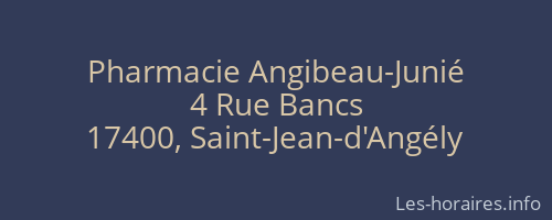 Pharmacie Angibeau-Junié