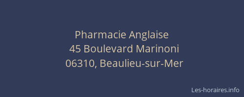 Pharmacie Anglaise
