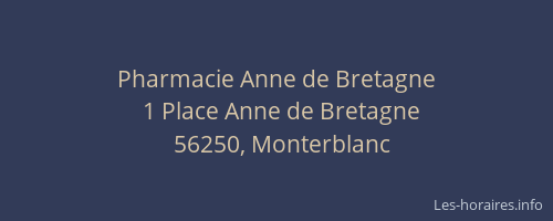 Pharmacie Anne de Bretagne