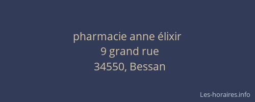 pharmacie anne élixir