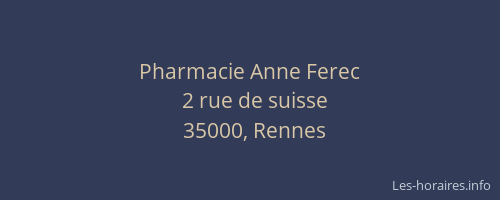 Pharmacie Anne Ferec