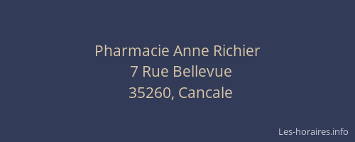 Pharmacie Anne Richier