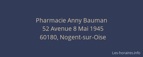 Pharmacie Anny Bauman