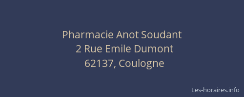 Pharmacie Anot Soudant