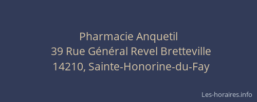 Pharmacie Anquetil