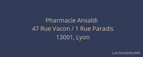 Pharmacie Ansaldi