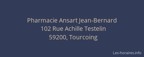Pharmacie Ansart Jean-Bernard