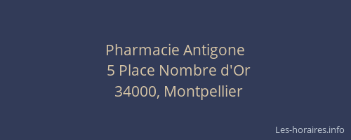 Pharmacie Antigone
