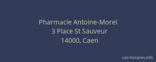 Pharmacie Antoine-Morel