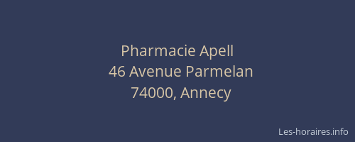 Pharmacie Apell
