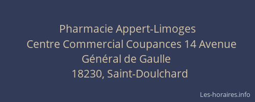 Pharmacie Appert-Limoges