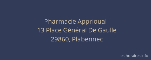 Pharmacie Apprioual