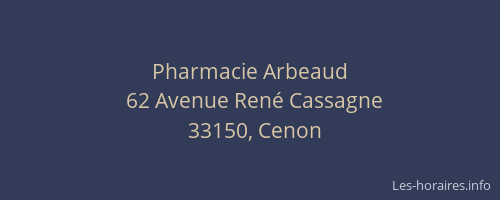 Pharmacie Arbeaud