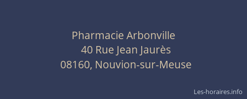Pharmacie Arbonville