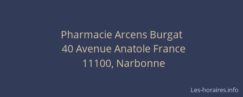 Pharmacie Arcens Burgat