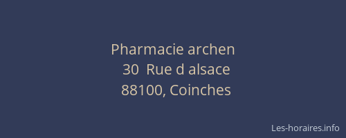 Pharmacie archen