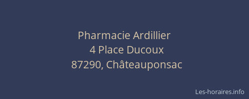 Pharmacie Ardillier