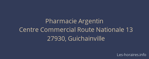 Pharmacie Argentin