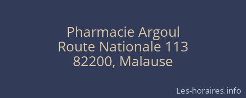 Pharmacie Argoul