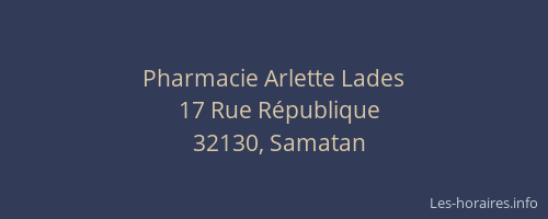 Pharmacie Arlette Lades