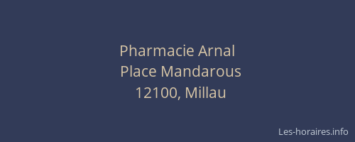 Pharmacie Arnal