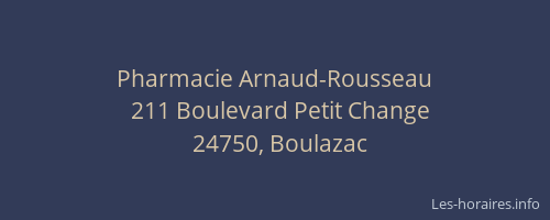 Pharmacie Arnaud-Rousseau