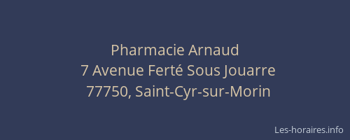 Pharmacie Arnaud