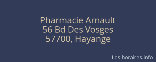 Pharmacie Arnault