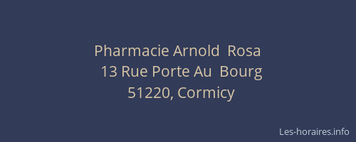 Pharmacie Arnold  Rosa