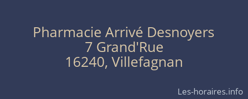 Pharmacie Arrivé Desnoyers