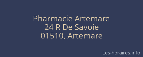 Pharmacie Artemare