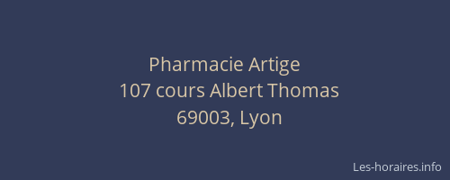 Pharmacie Artige