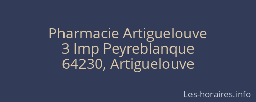 Pharmacie Artiguelouve