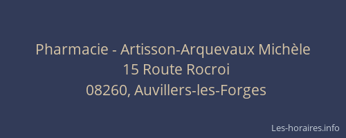 Pharmacie - Artisson-Arquevaux Michèle