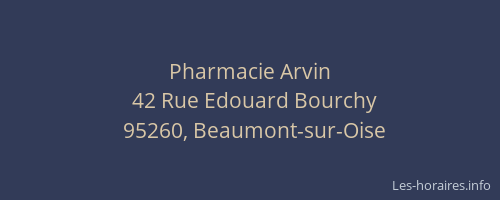 Pharmacie Arvin