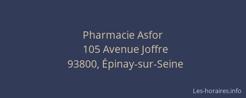 Pharmacie Asfor