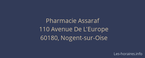 Pharmacie Assaraf