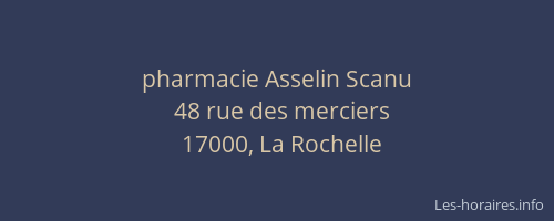 pharmacie Asselin Scanu