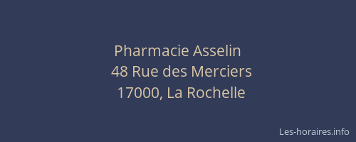 Pharmacie Asselin