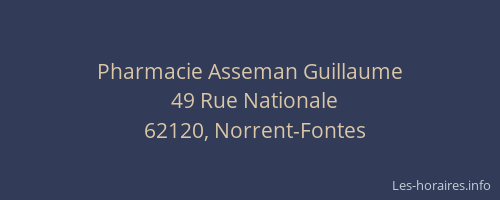 Pharmacie Asseman Guillaume