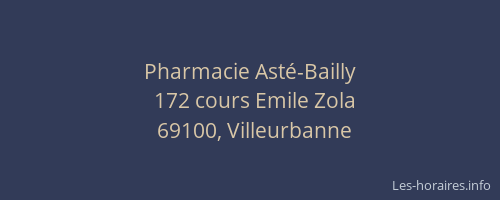 Pharmacie Asté-Bailly