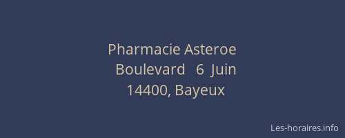Pharmacie Asteroe