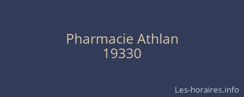 Pharmacie Athlan