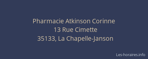 Pharmacie Atkinson Corinne