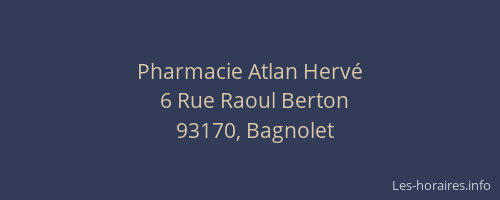 Pharmacie Atlan Hervé