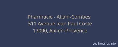 Pharmacie - Atlani-Combes