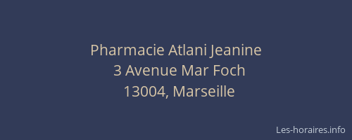 Pharmacie Atlani Jeanine