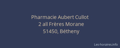 Pharmacie Aubert Cullot