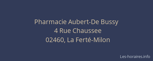 Pharmacie Aubert-De Bussy